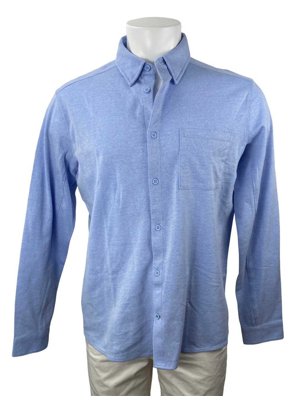 United Colors of Benetton Men's Blue Long Sleeve Button Down Shirt Top Size M